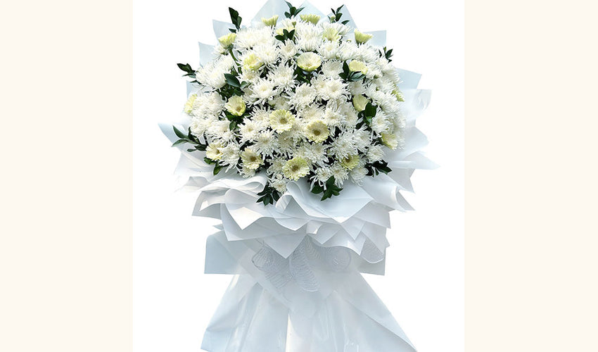 Flower Baskets for Sympathy in Vietnam — flower basket delivery Vietnam