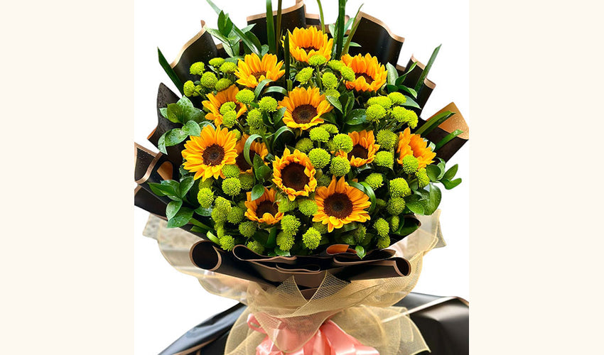 Sunflower Flower Baskets Vietnam — flower basket delivery Vietnam