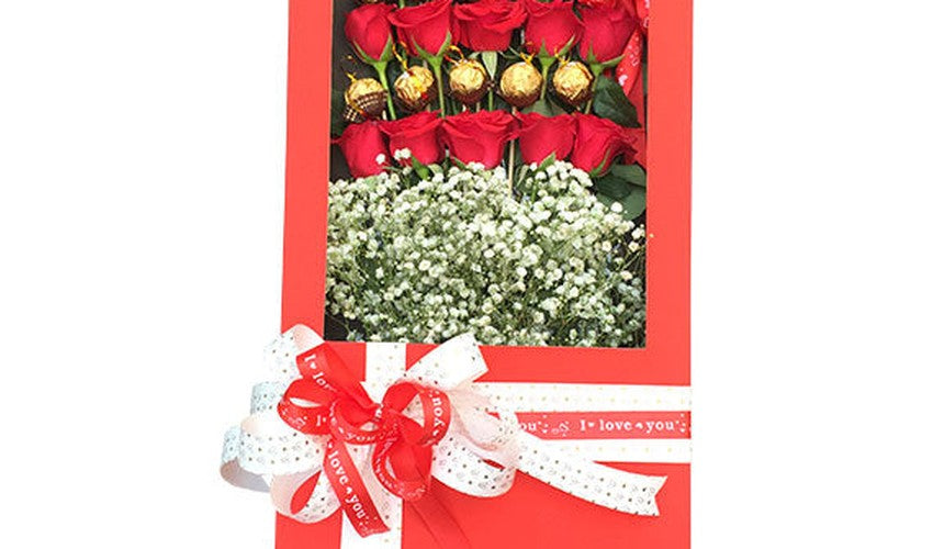 Flower bouquet with chocolate gift Vietnam