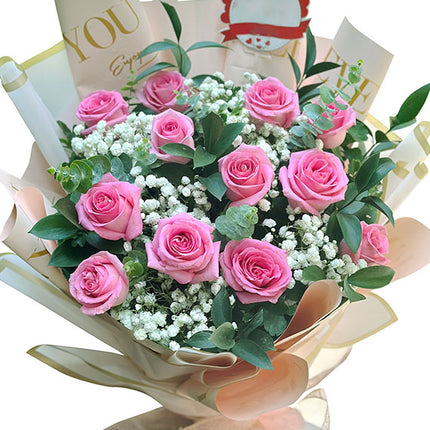 12 Pink Roses For Women's Day Vietnam
