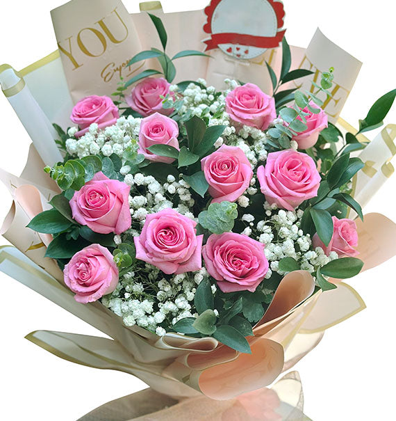 12 Pink Roses For Women's Day Vietnam