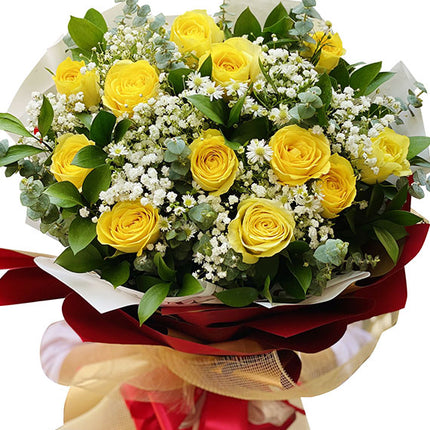 12 Yellow Roses For Women's Day Vietnam