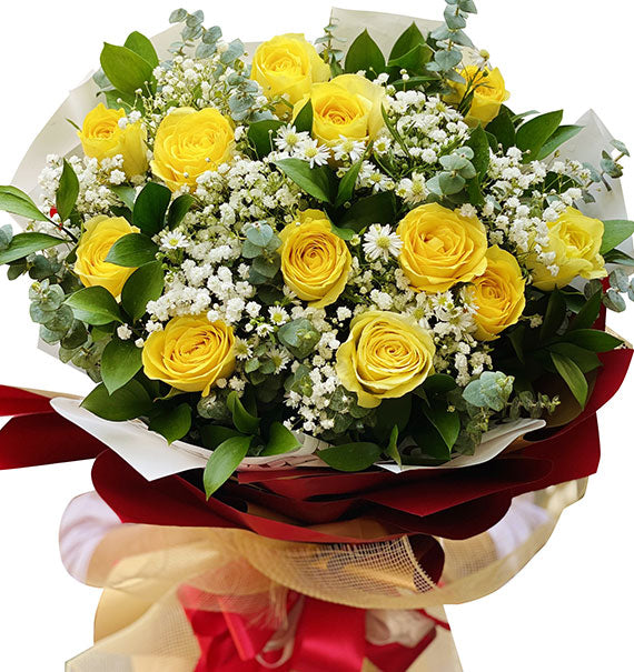 12 Yellow Roses For Women's Day Vietnam