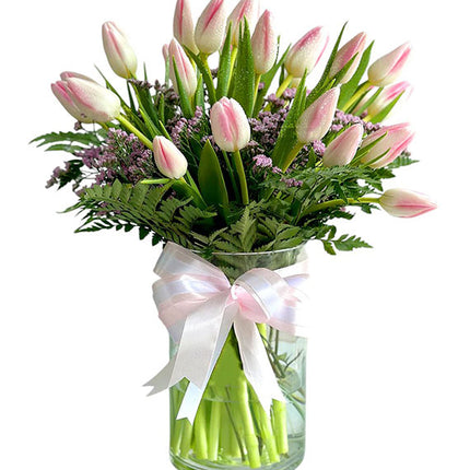 Vase Of 20 Tulips