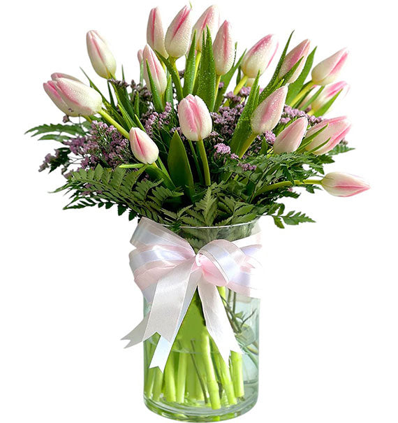 Vase Of 20 Tulips