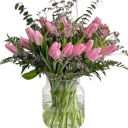 Vase Of 20 Tulips