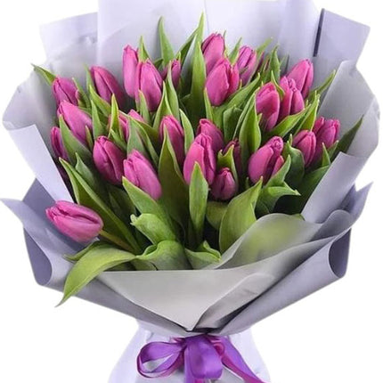 20 Purple Tulips Bouquet Vietnam