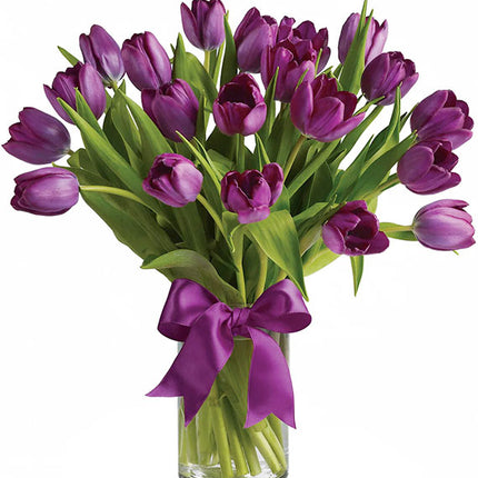 Vase Of 20 Tulips