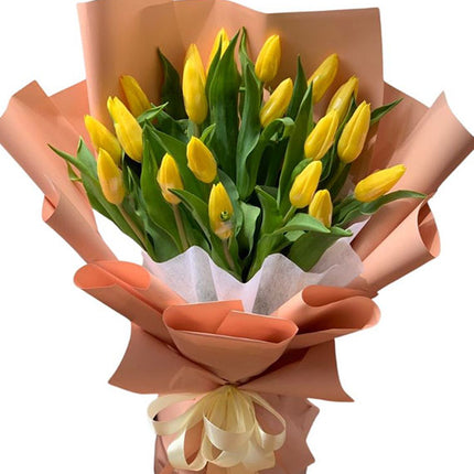 20 Yellow Tulips Bouquet Vietnam