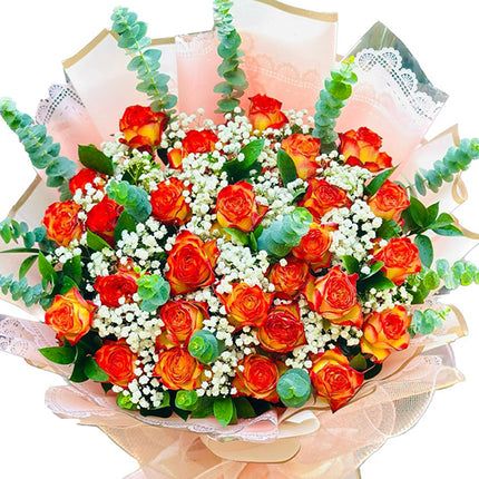 24 Orange Roses For Vietnamese Women's Day