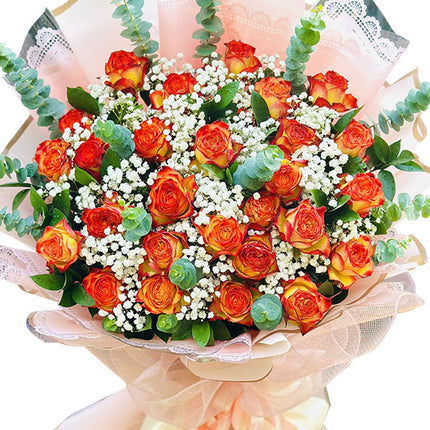 24 Orange Roses For Women's Day Vietnam