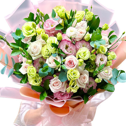 24 Peach Roses For Women's Day Vietnam