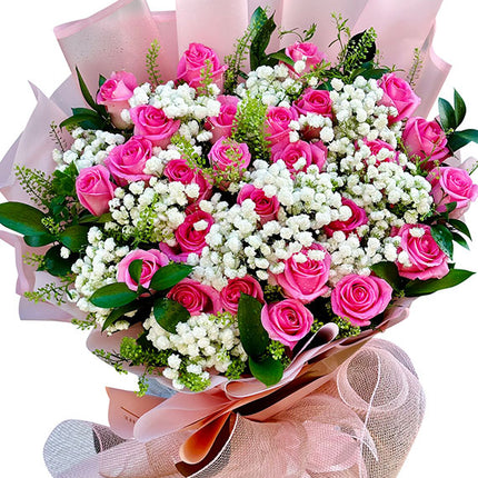 24 Pink Roses For Women's Day Vietnam