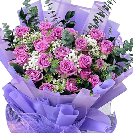 24 Purple Roses Bouquet For Mother’s Day Vietnam