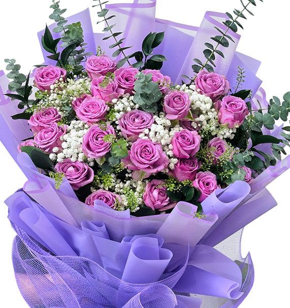 24 Purple Roses Bouquet For Mother’s Day Vietnam