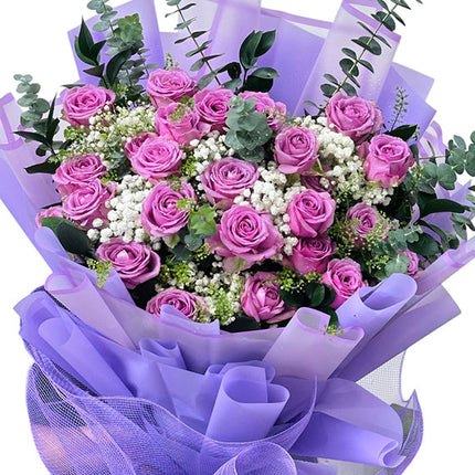 24 Purple Roses For Women's Day Vietnam