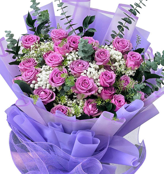 24 Purple Roses For Women's Day Vietnam