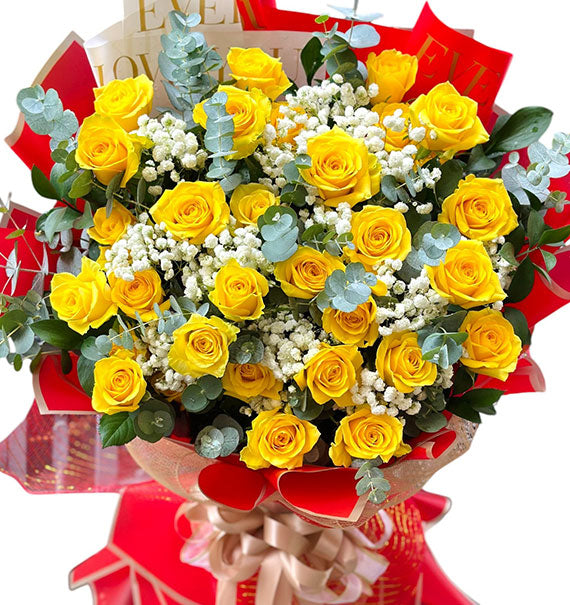 24 Yellow Roses For Women's Day Vietnam