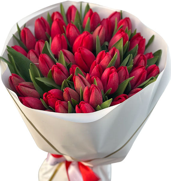 30 Red Tulips Bouquet Vietnam