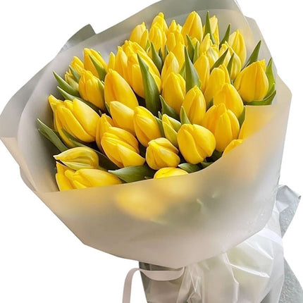 30 Yellow Tulips Bouquet Vietnam
