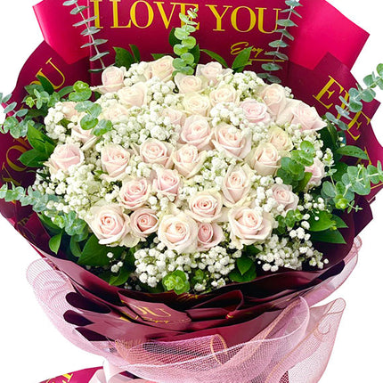 36 Peach Roses For Women's Day Vietnam