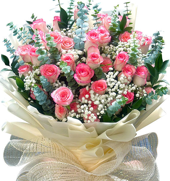 36 Pink Roses Bouquet For Mother’s Day Vietnam