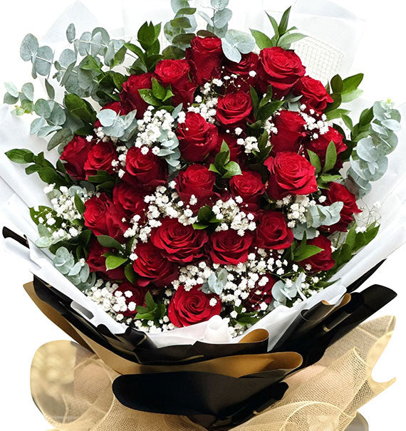 36 Red Ecuador Roses Bouquet Vietnam