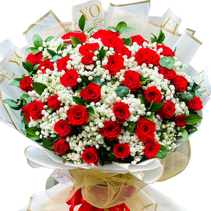 36 Red Roses Bouquet For Valentine Vietnam