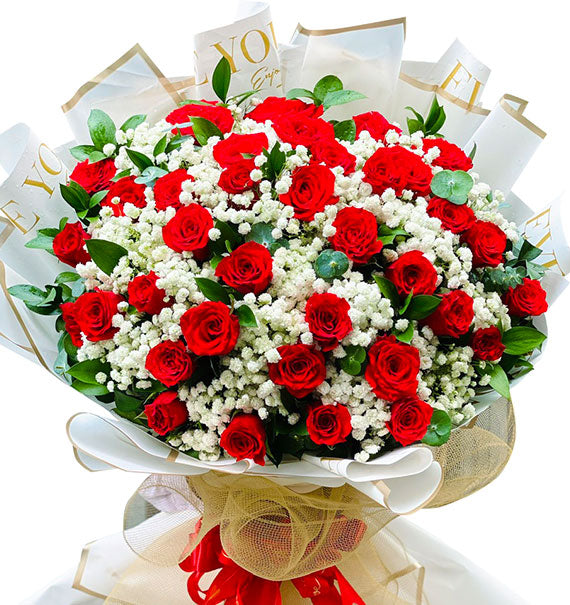 36 Red Roses Bouquet For Valentine Vietnam