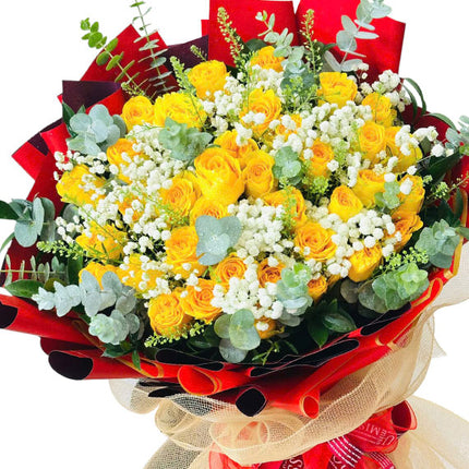 36 yellow roses for vietnamese womens day