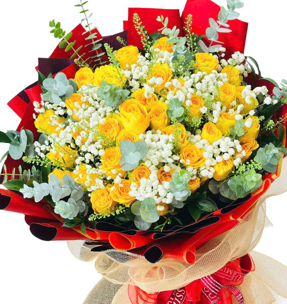 36 yellow roses for vietnamese womens day