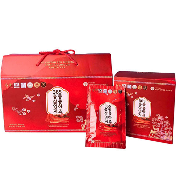 365 Korean Red Ginseng Reishi Mushroom Cordyceps Gifts Vietnam
