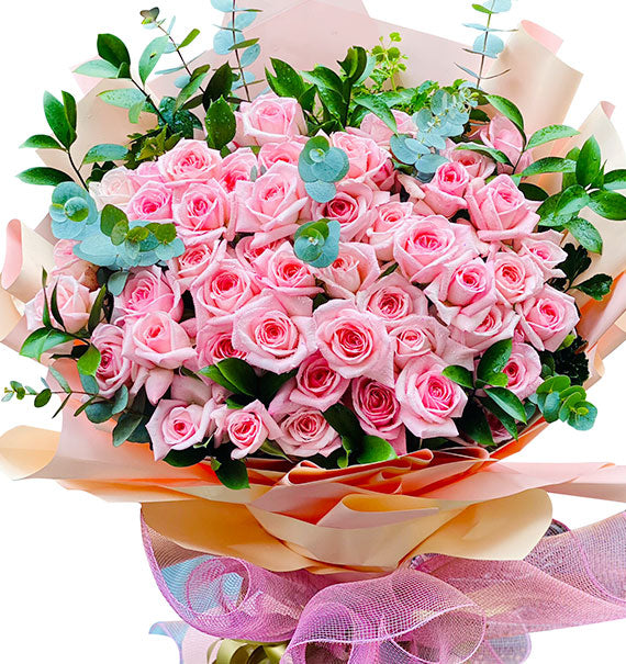 48 Pink Roses Bouquet For Mother’s Day Vietnam