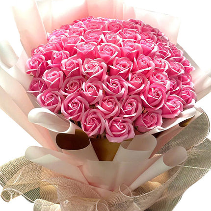 48 Pink Waxed Roses For Women's Day Vietnam