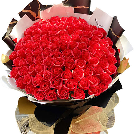 48 Red Waxed Roses Bouquet Vietnam
