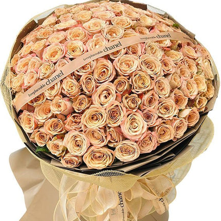 99 Cappucino Roses For Women's Day