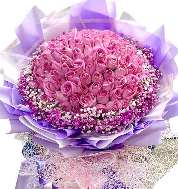 99 Pink Roses Bouquet For Mother’s Day Vietnam