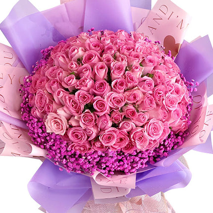 99 Pink Roses For Women's Day Vietnam