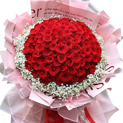 99 Red Roses Bouquet For Mother’s Day Vietnam
