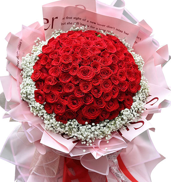 99 Red Roses Bouquet For Mother’s Day Vietnam