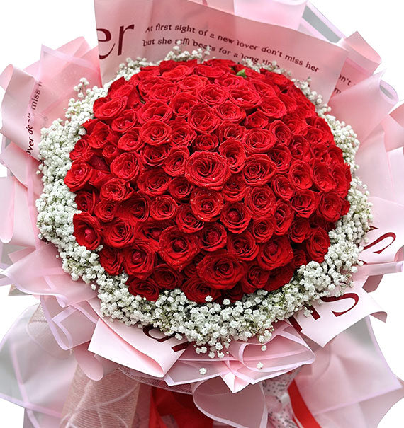 99 Red Roses Bouquet For Valentine Vietnam