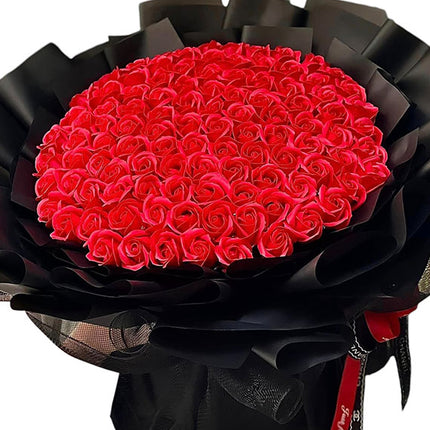 99 Red Waxed Roses Bouquet Vietnam