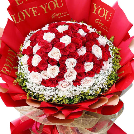 99 Roses Bouquet For Vietnamese Women's Day