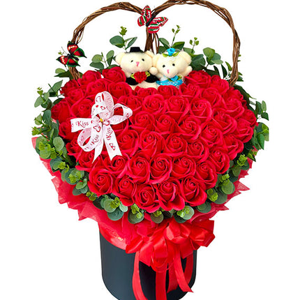 Be Mine Forever Vietnamese Women's Day Waxed Roses