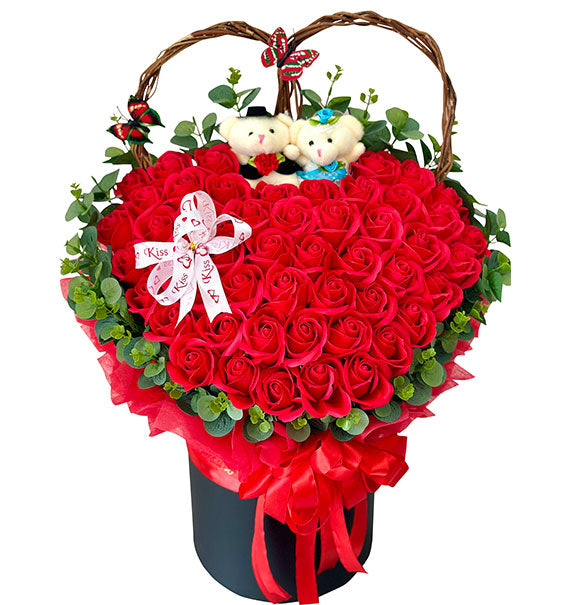 Be Mine Forever Vietnamese Women's Day Waxed Roses