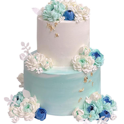 Blue and White Tiered Cake Vietnam