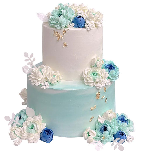 Blue and White Tiered Cake Vietnam