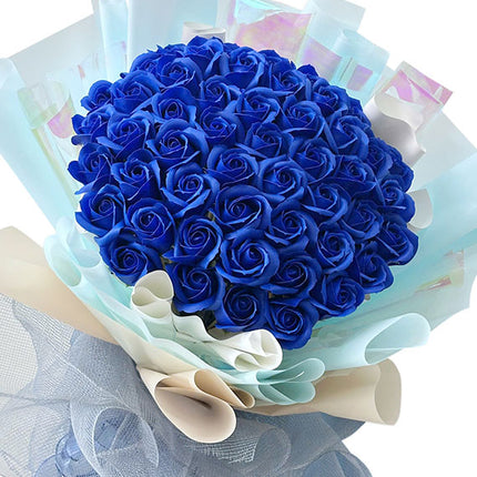 Blue Waxed Rose Bouquet For Mom Vietnam