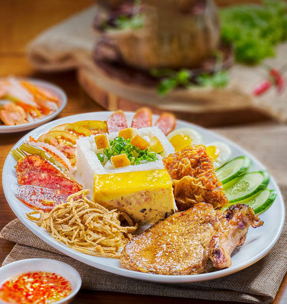 Cali Special BBQ Pork Chop Broken Rice 7 Flavors Food Vietnam