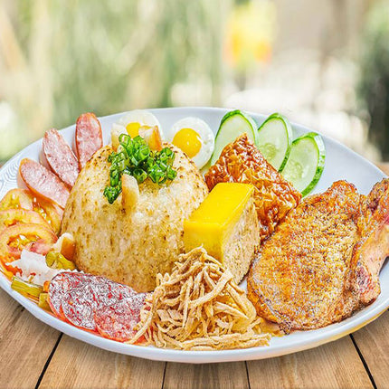 Cali Special BBQ Pork Chop Crispy Broken Rice 7 Flavors Food Vietnam